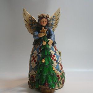 2002 Jim Shore Heartwood Creek Christmas Angel Decorating Tree